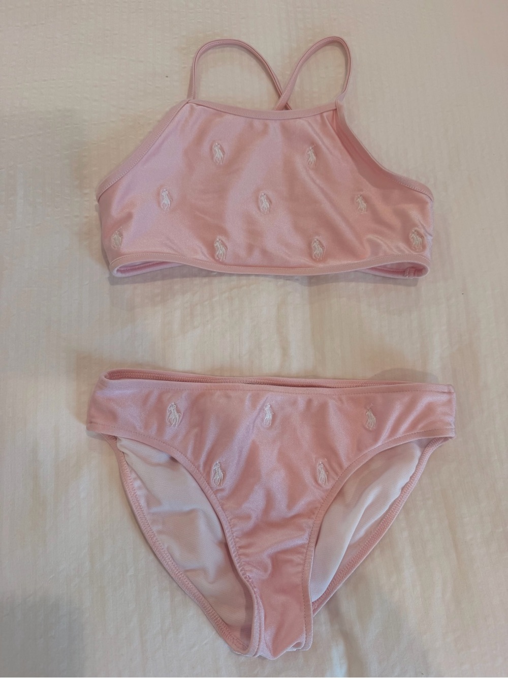 Polo by Ralph Lauren Pink Girls Two-Piece Swim Set